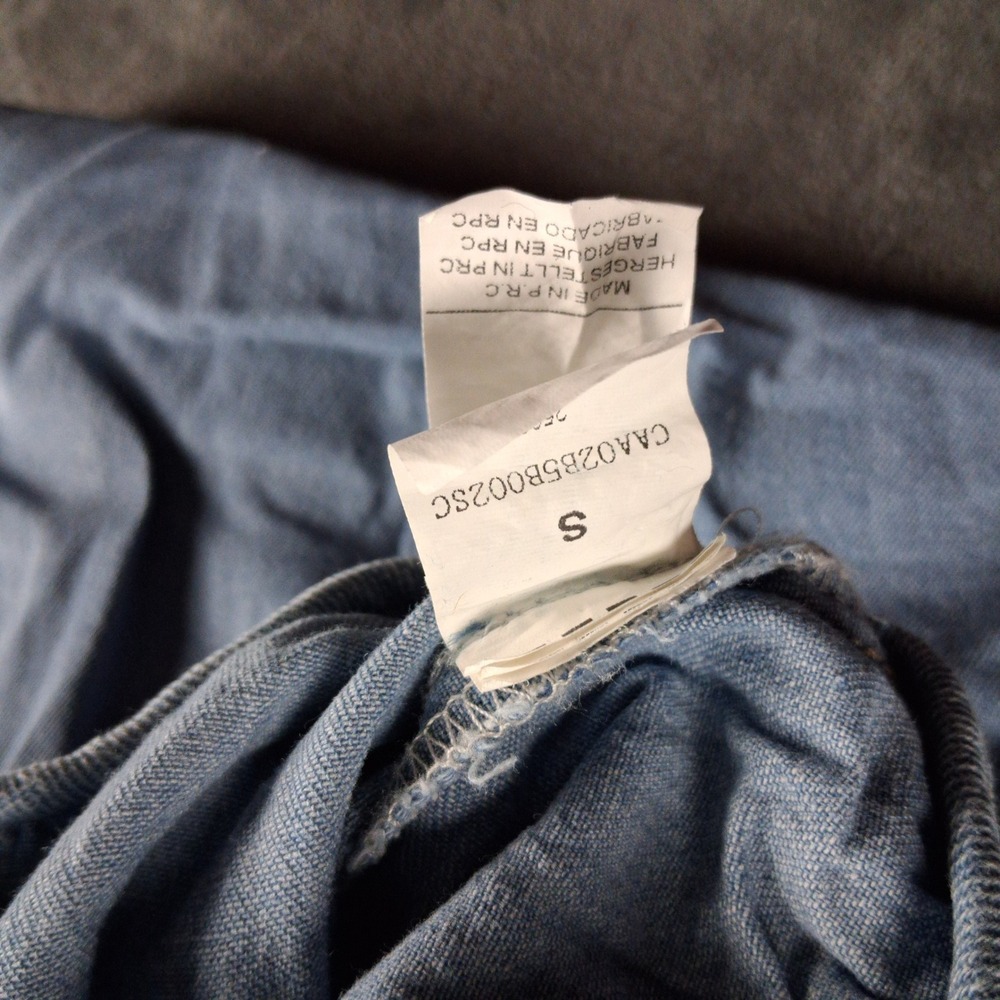 NWT Cupshe Wide Leg Pants Womens Small Light Blue Denim Drawstring Elastic Waist - Picture 5 of 8